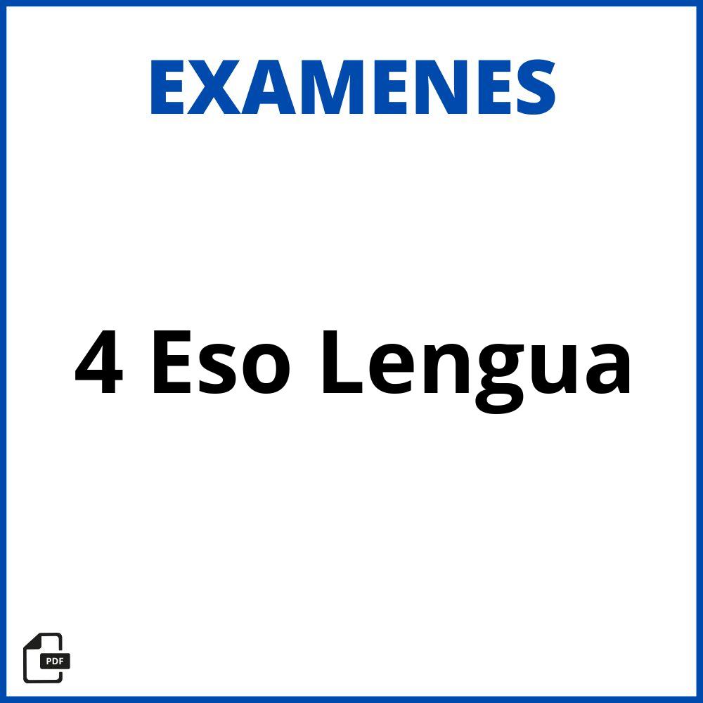 Examen 4 Eso Lengua