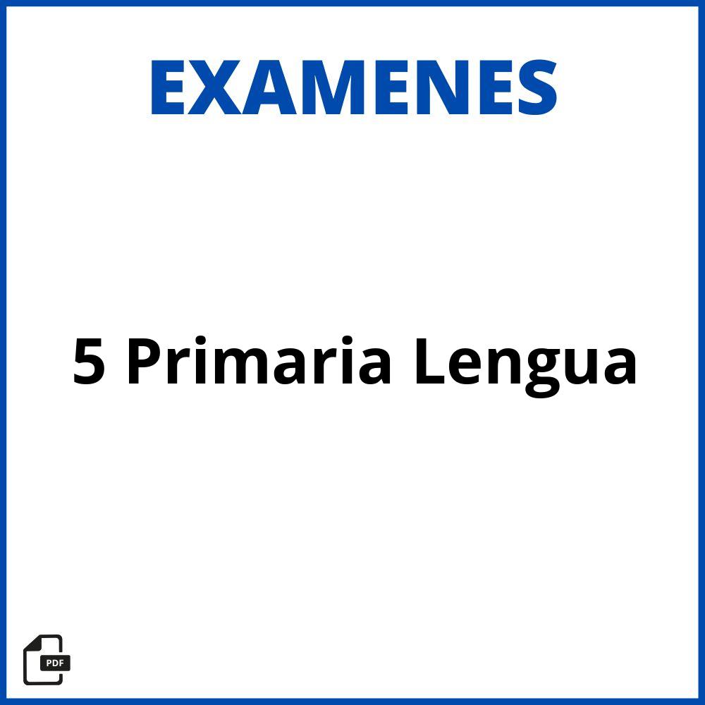 Examen 5 Primaria Lengua