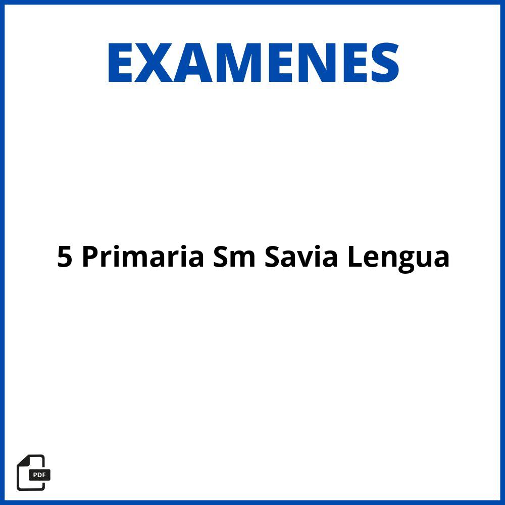 Evaluacion Examenes 5 Primaria Sm Savia Lengua