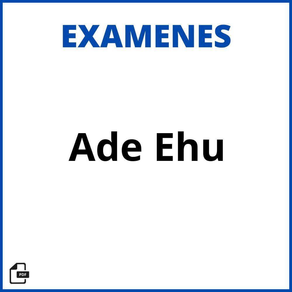 Examenes Ade Ehu