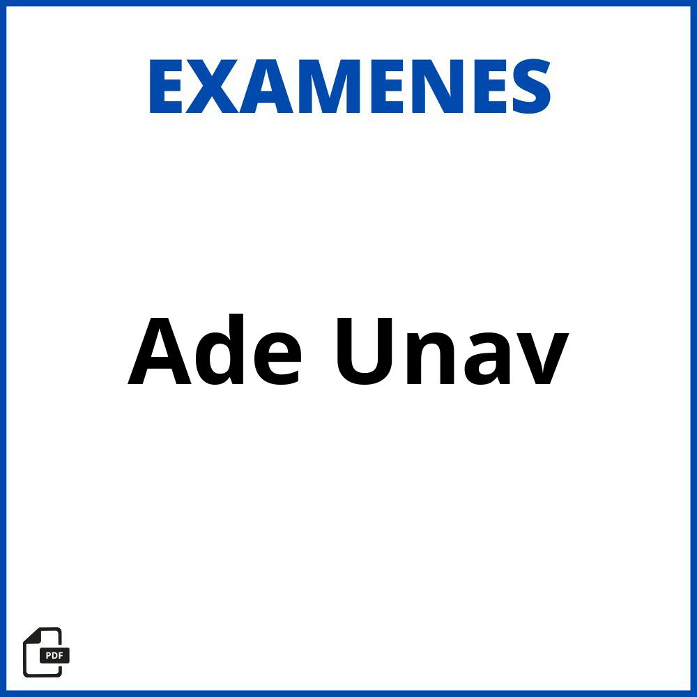 Examenes Ade Unav