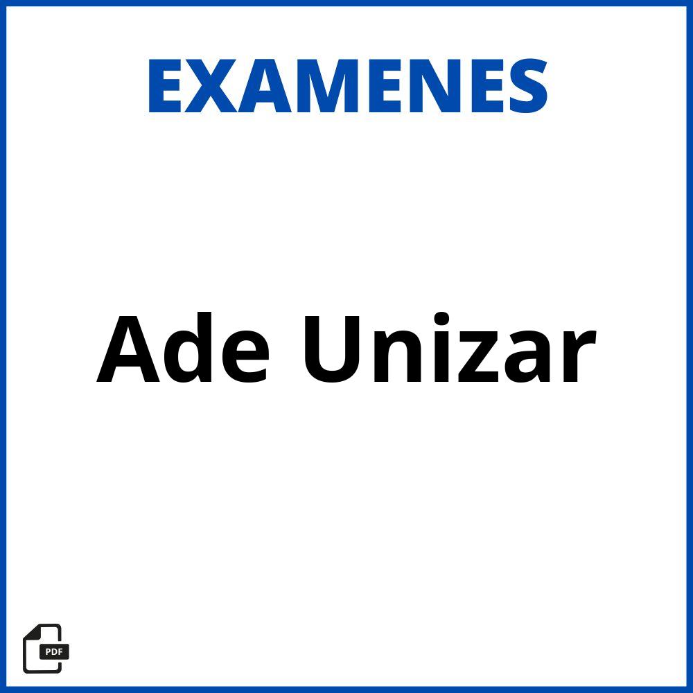 Examenes Ade Unizar