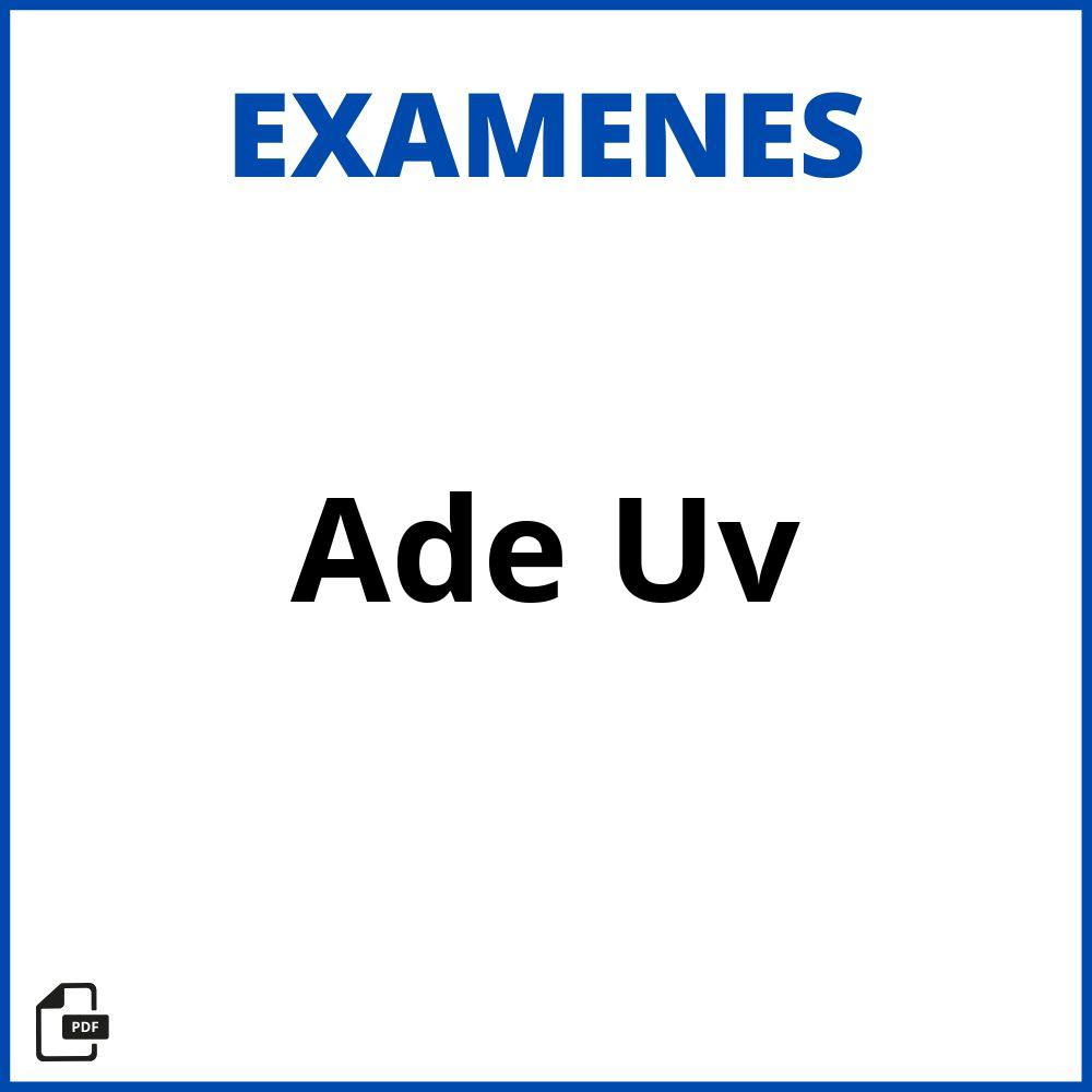 Examenes Ade Uv