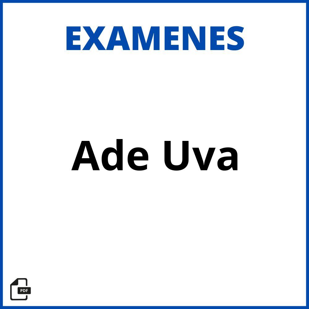 Examenes Ade Uva