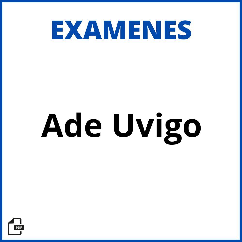 Examenes Ade Uvigo