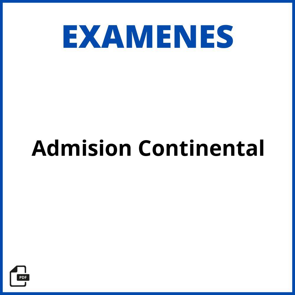 Examen De Admision Continental