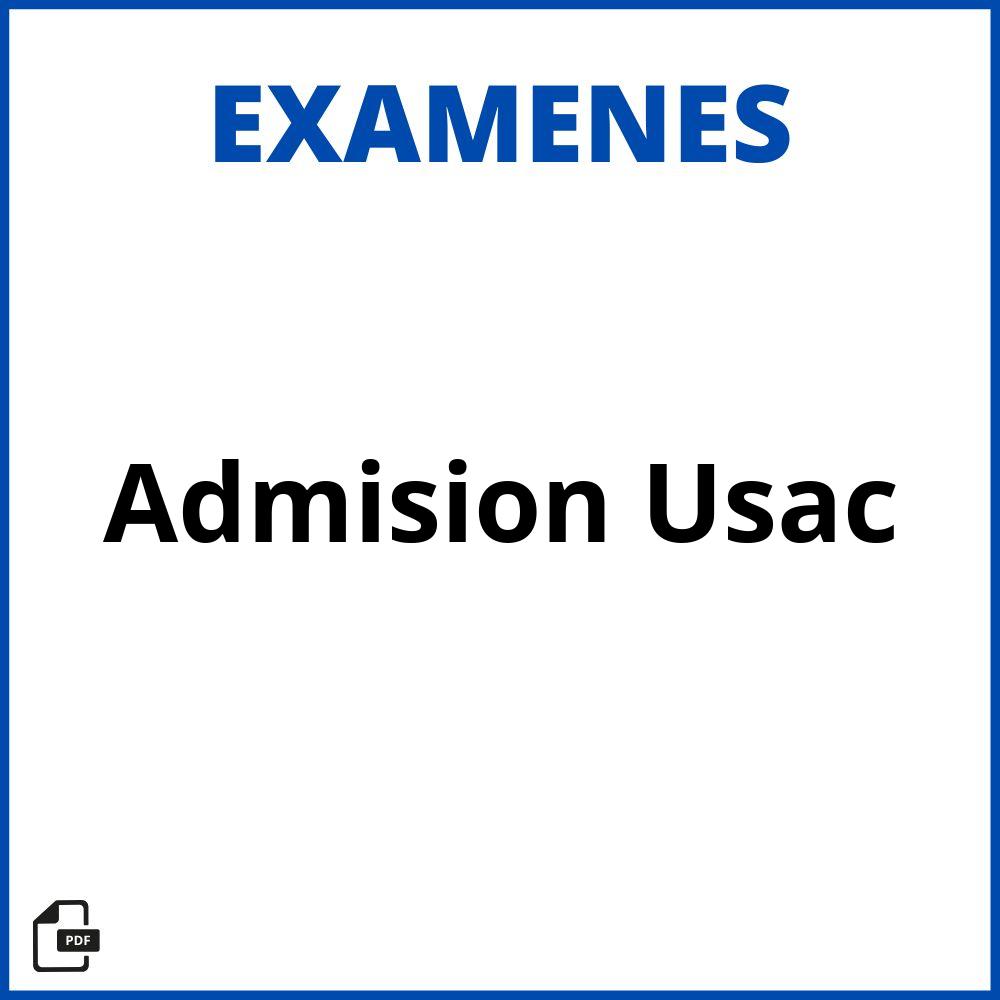 Examenes De Admision Usac