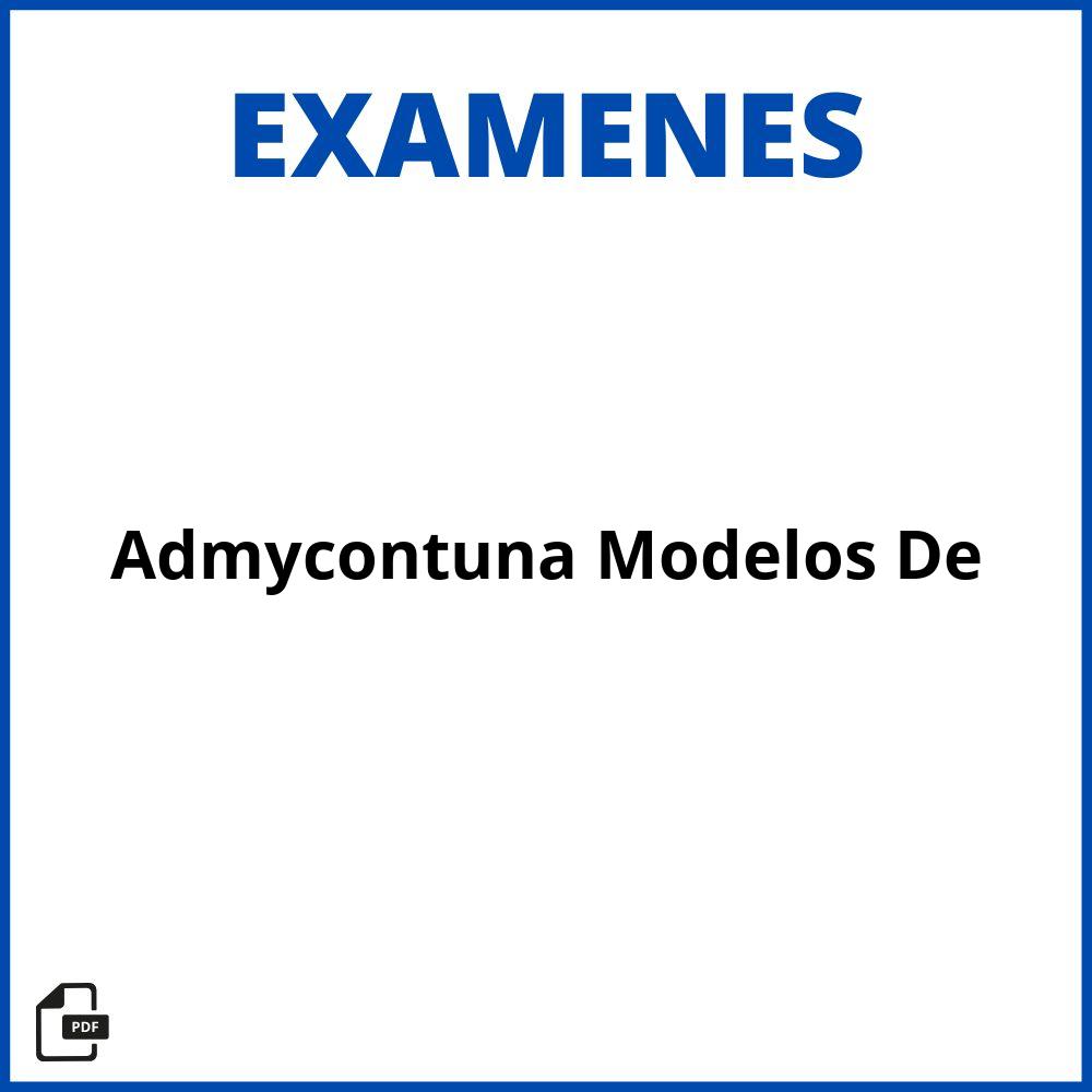 Admycontuna Modelos De Examenes