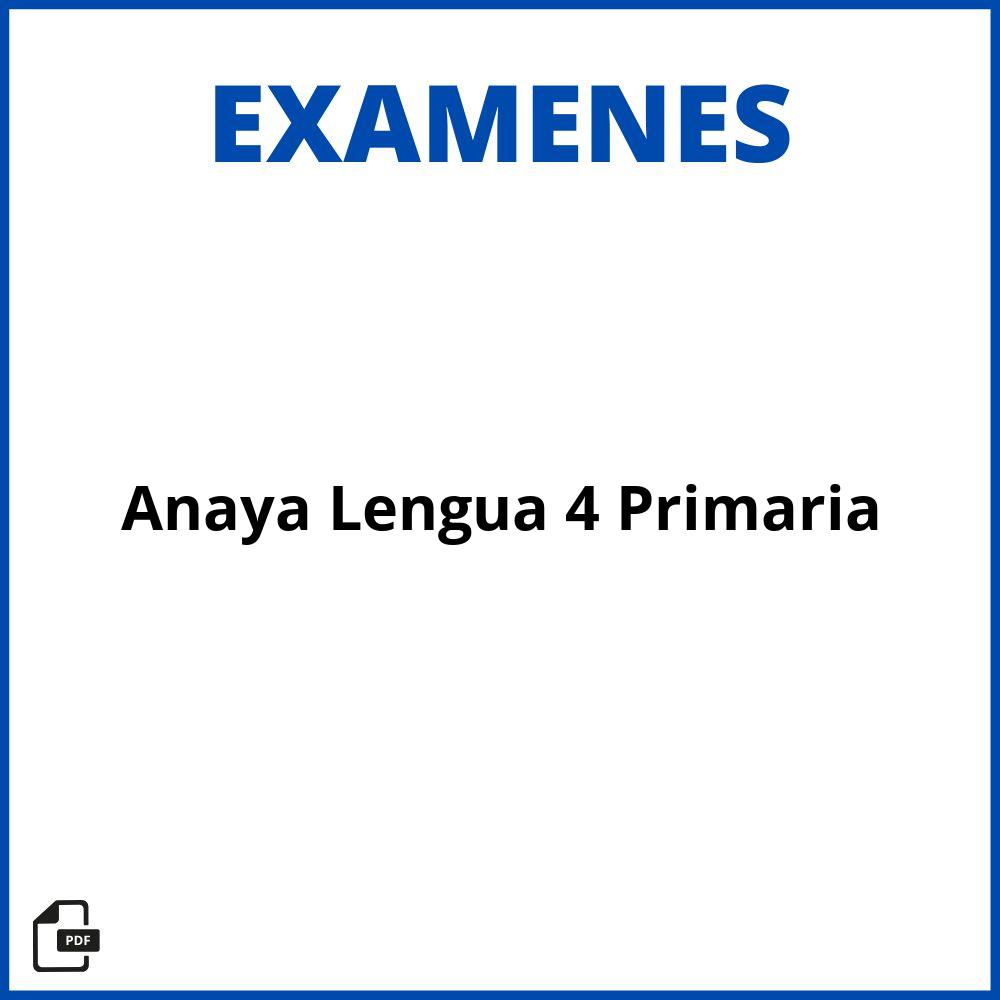 Anaya Examenes Lengua 4 Primaria Pdf