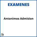 Antonimos Examen De Admision Resueltos Soluciones