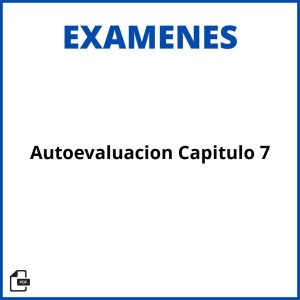 Autoevaluación Capítulo 7 Resueltos Soluciones