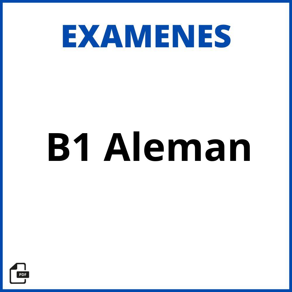 Examen B1 Alemán Pdf