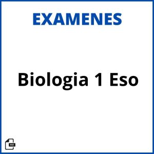 Examen Biologia 1 Eso Resueltos Soluciones