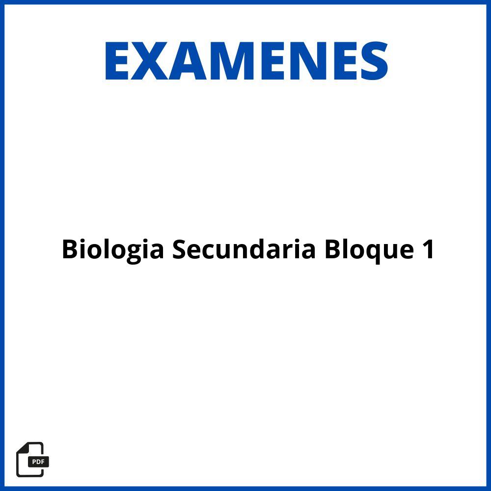 Examen De Biología Secundaria Bloque 1 Con Respuestas 2020