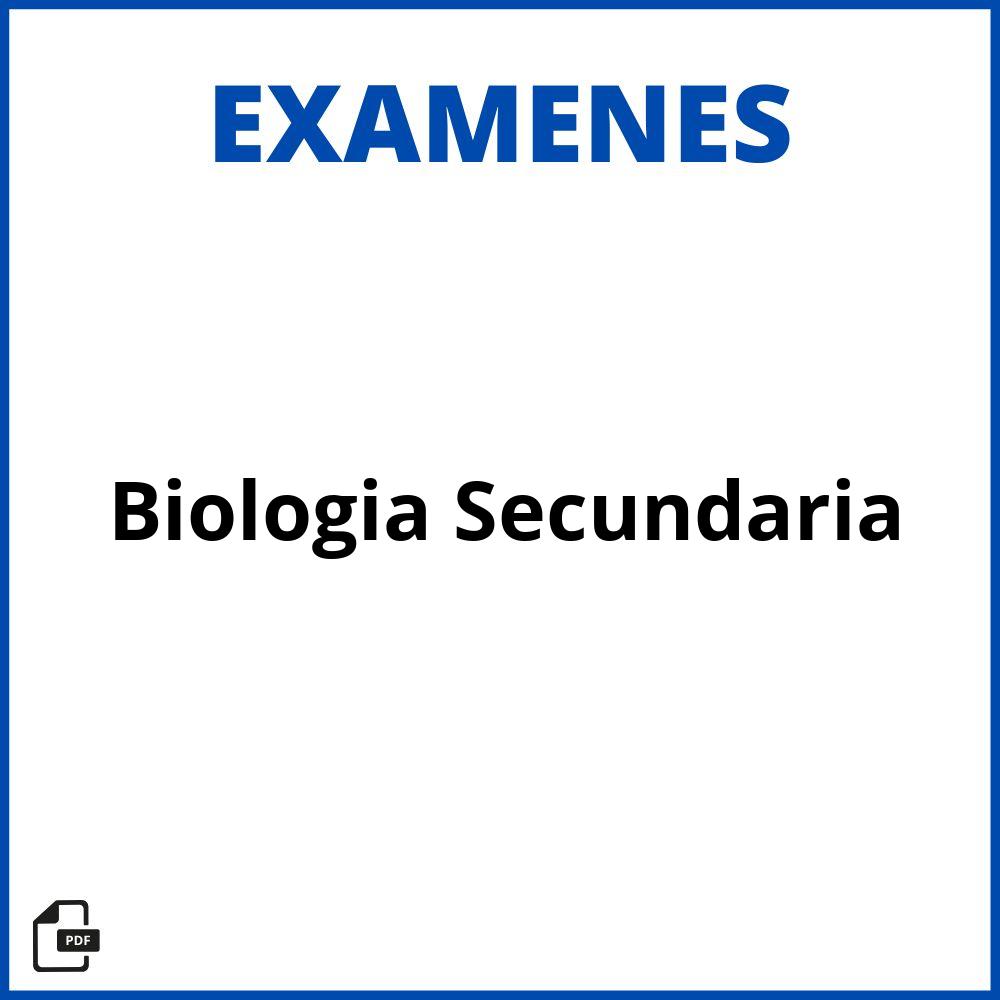 Examen Biologia Secundaria