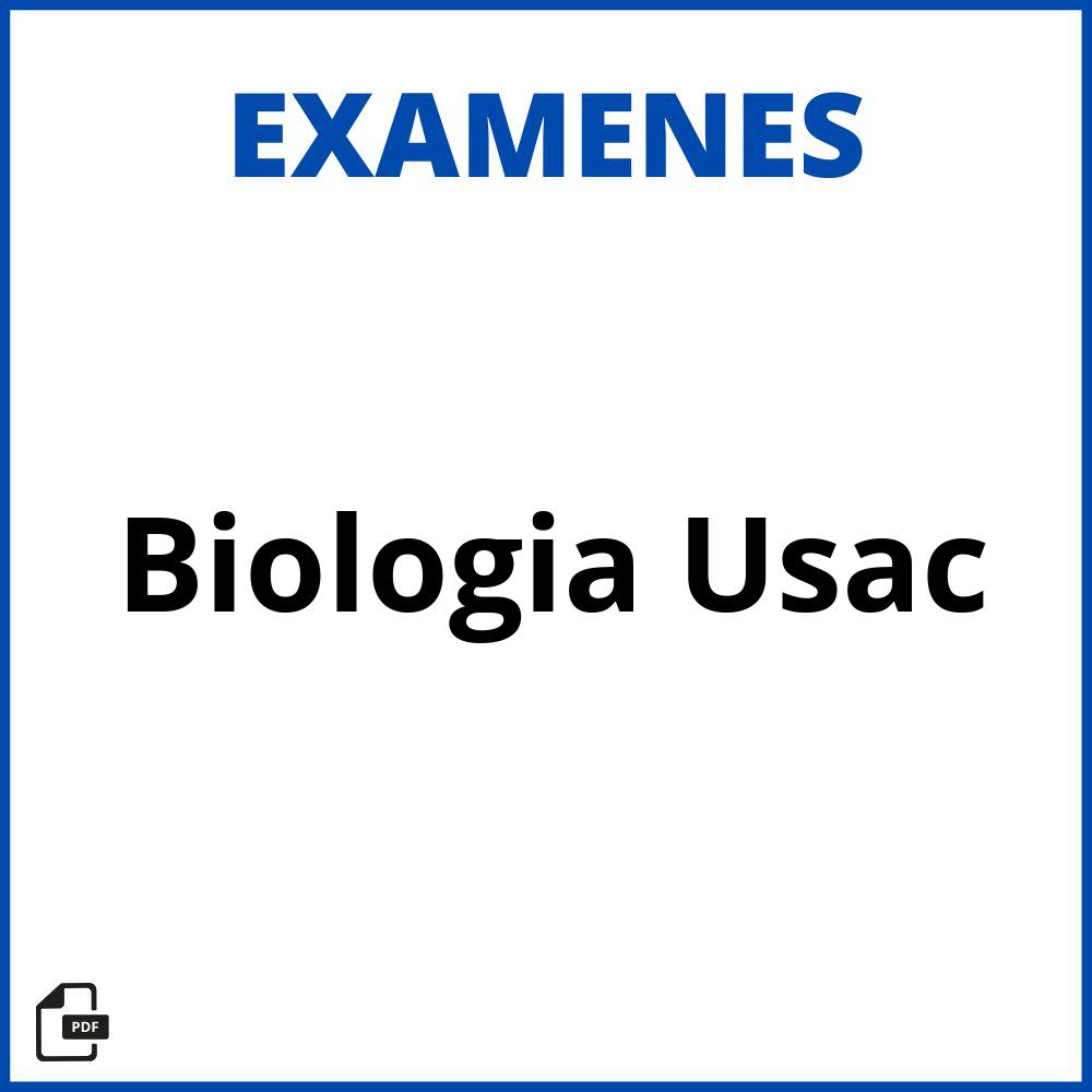 Examen De Biologia Usac