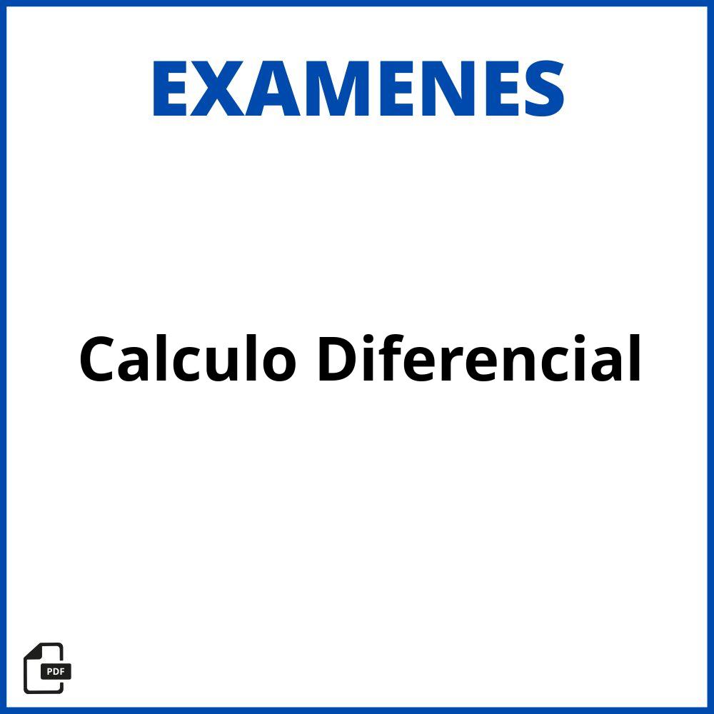 Examen Calculo Diferencial