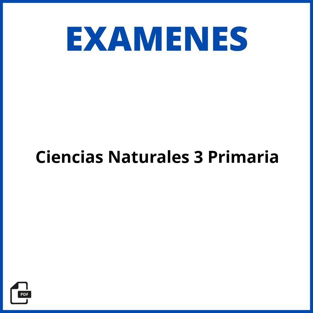 Evaluacion Ciencias Naturales 3 Primaria