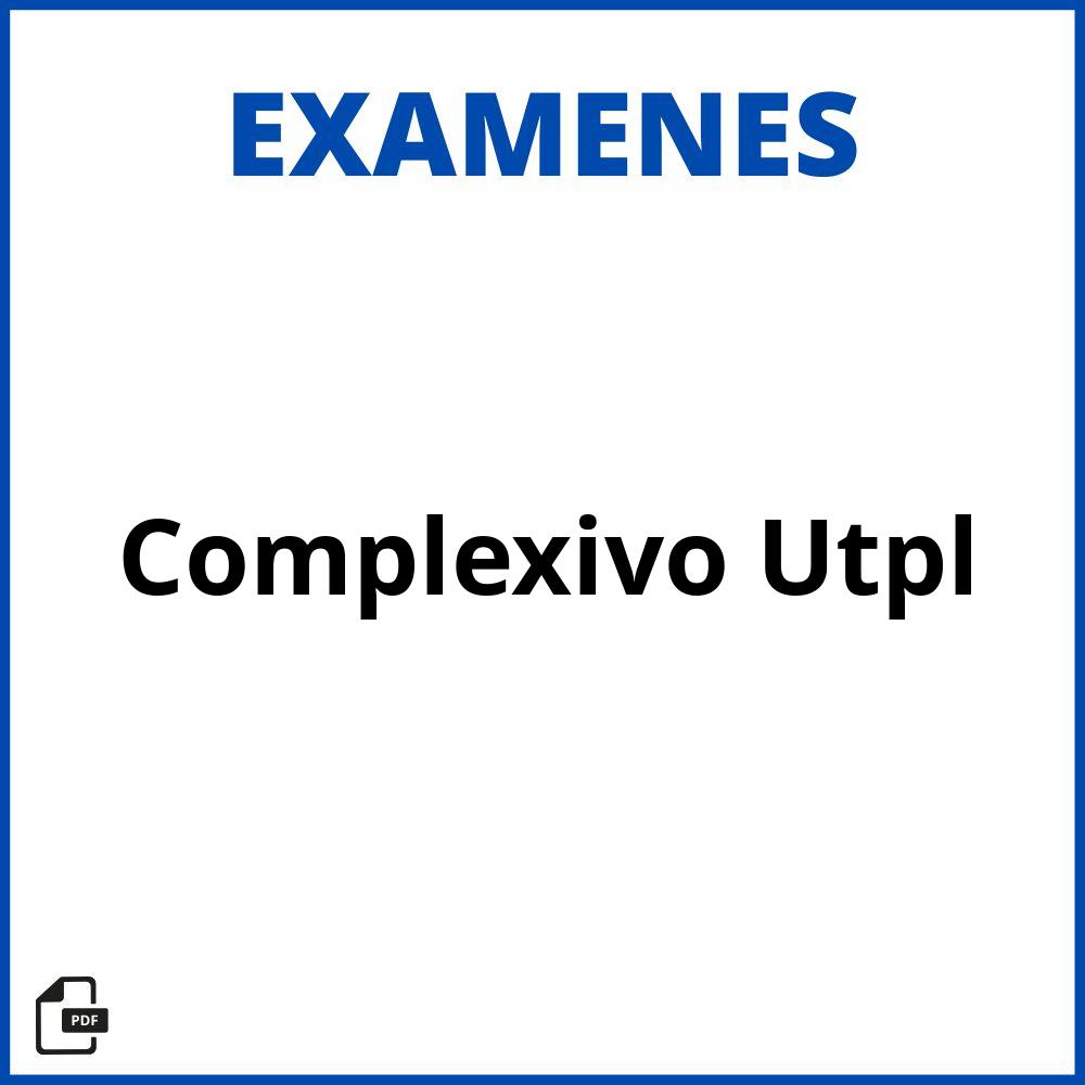 Examen Complexivo Utpl