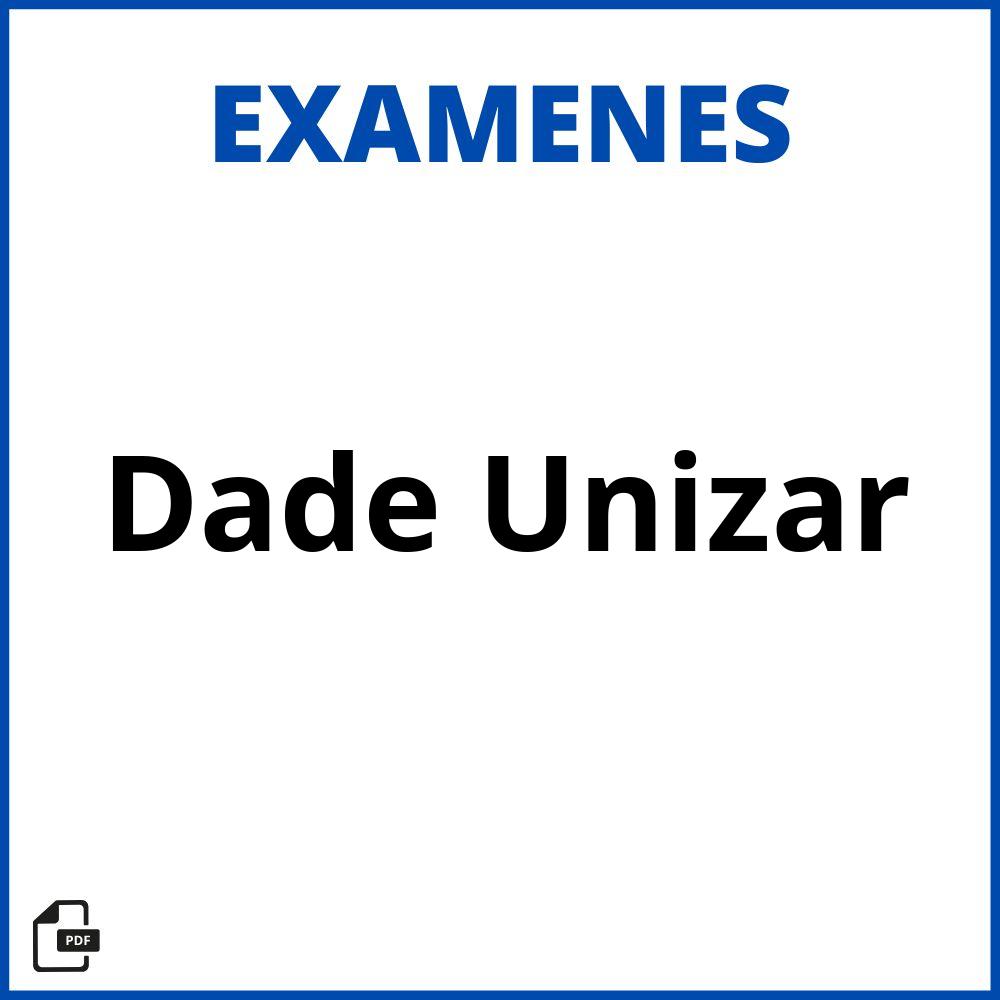 Examenes Dade Unizar