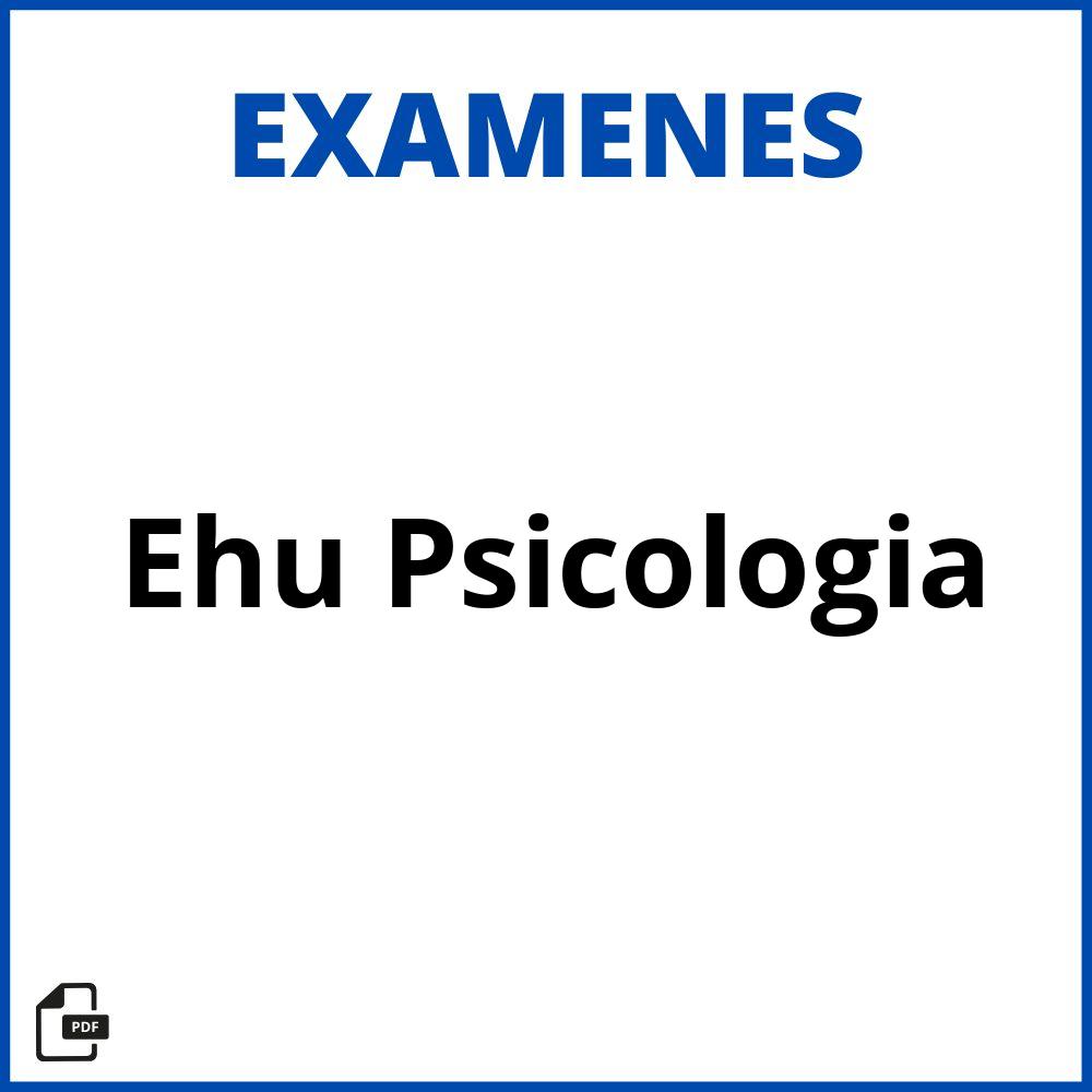 Examenes Ehu Psicologia