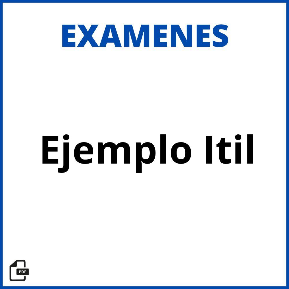 Ejemplo Examen Itil