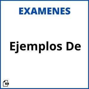Ejemplos De Examenes Soluciones Resueltos