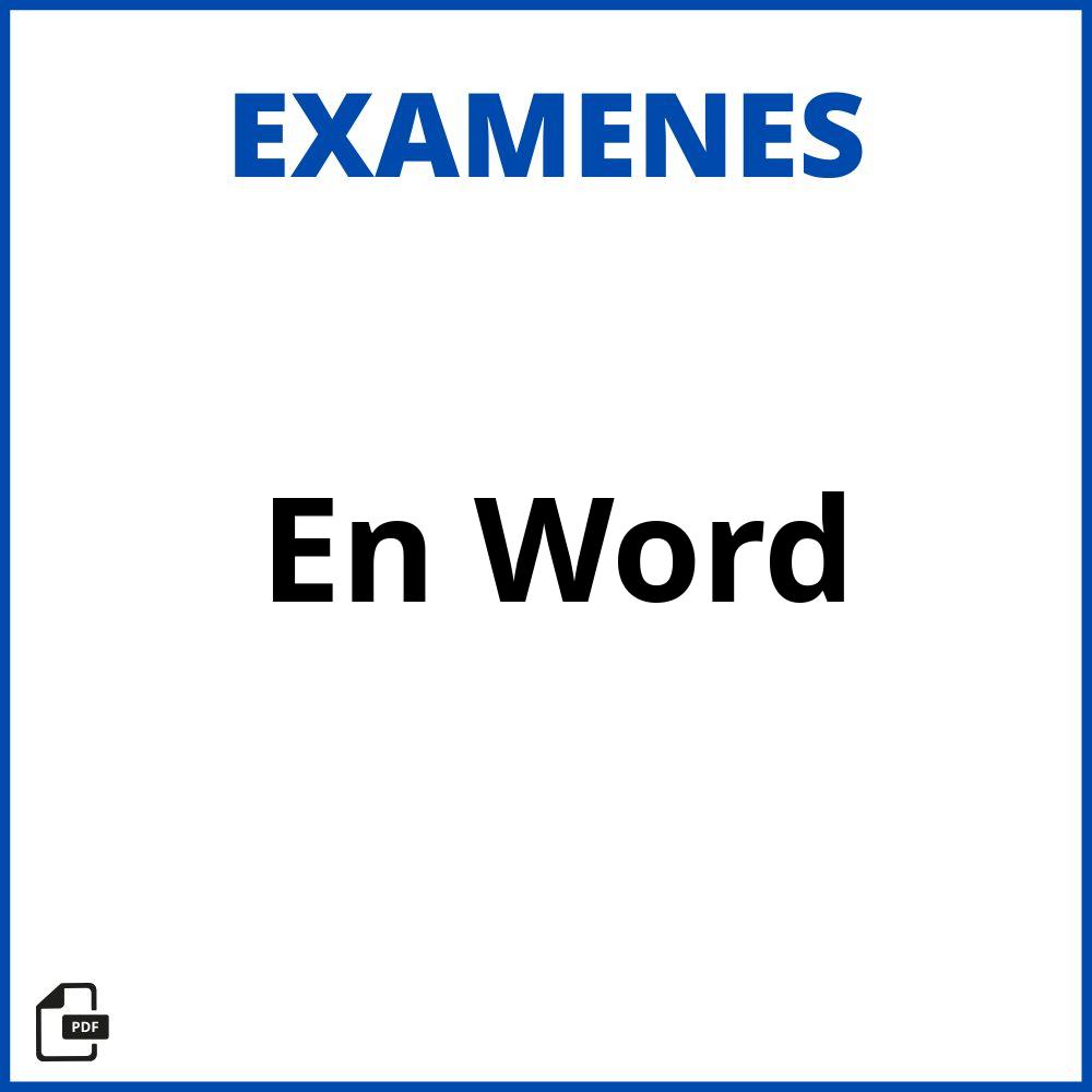 Examen En Word