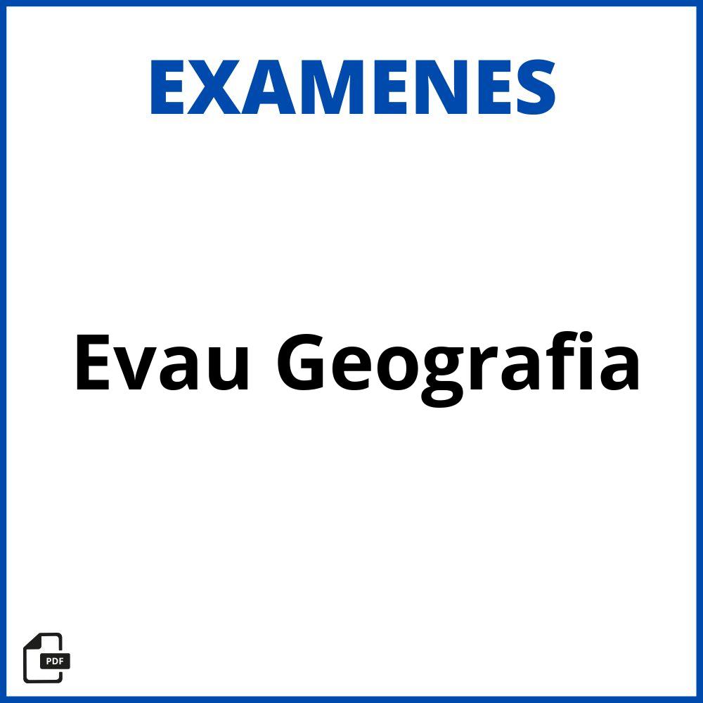 Examen Evau Geografia