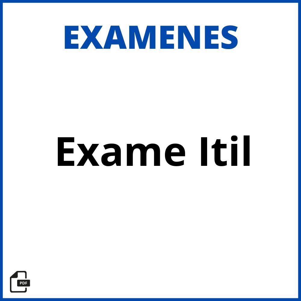 Exame Itil