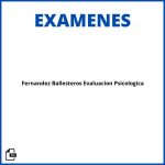 Fernández Ballesteros Evaluación Psicológica Pdf Soluciones Resueltos