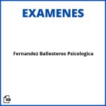 Fernandez Ballesteros Evaluacion Psicologica Soluciones Resueltos