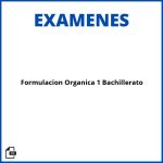 Examen Formulacion Organica 1 Bachillerato Soluciones Resueltos