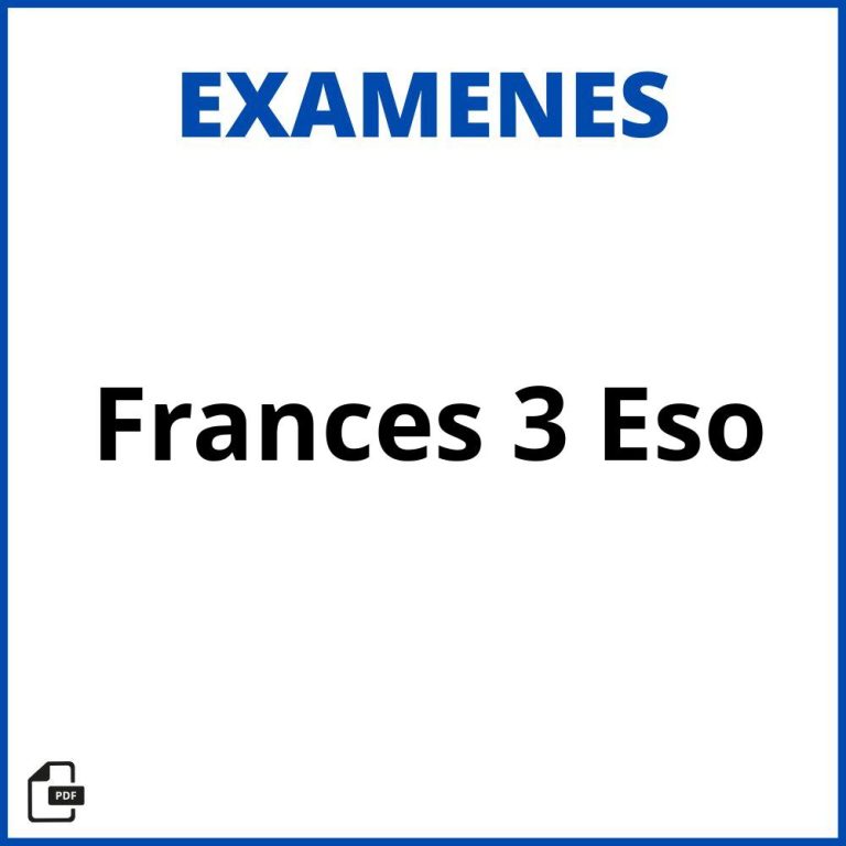 2024 Examen De Francés 1 Eso Oxford