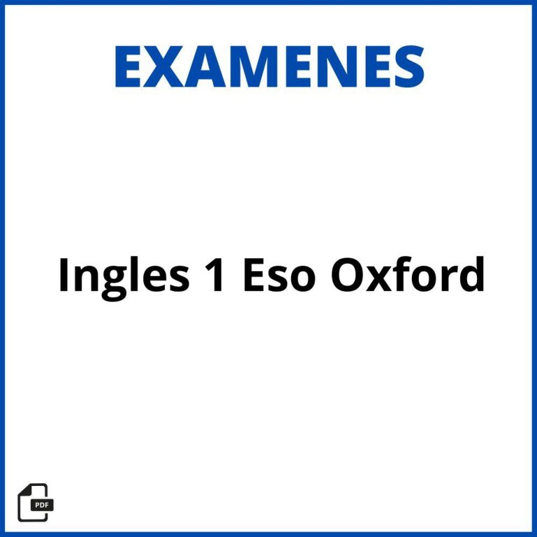 2026 Exámenes Inglés 2 Eso Pdf Con Soluciones