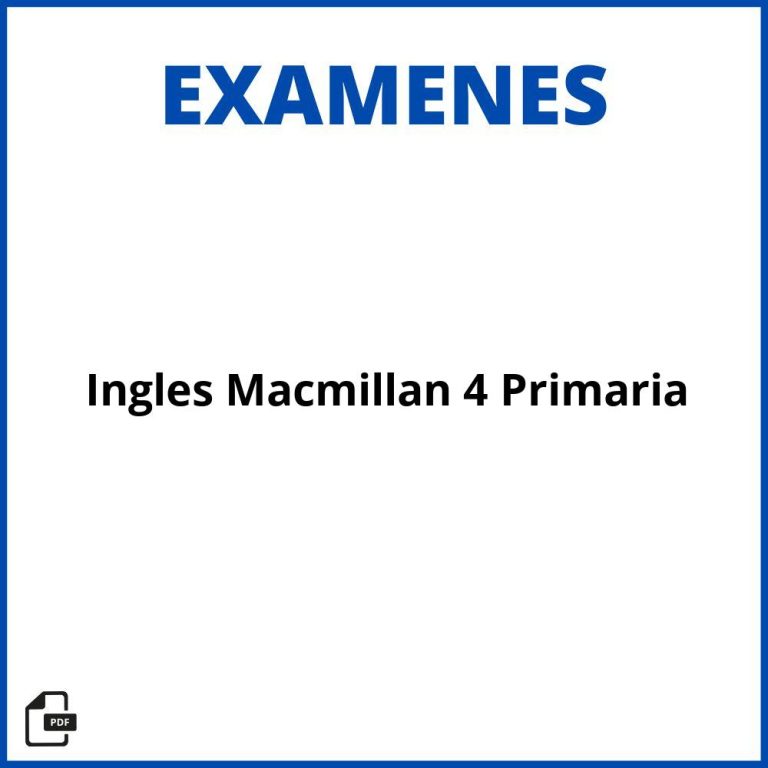 2026 Examenes Ingles 6 Primaria Macmillan