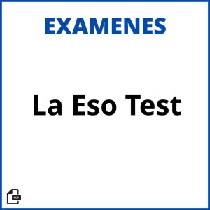 Examen De La Eso Test Resueltos Soluciones