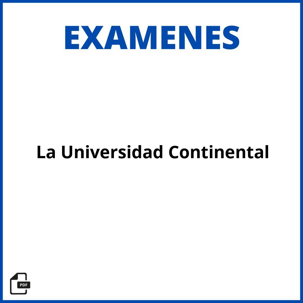 Examen De La Universidad Continental