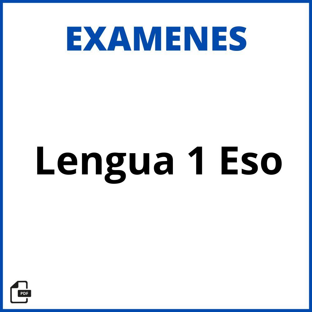 Examen De Lengua 1 Eso