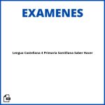 Evaluación Lengua Castellana 4 Primaria Santillana Saber Hacer Pdf Resueltos Soluciones