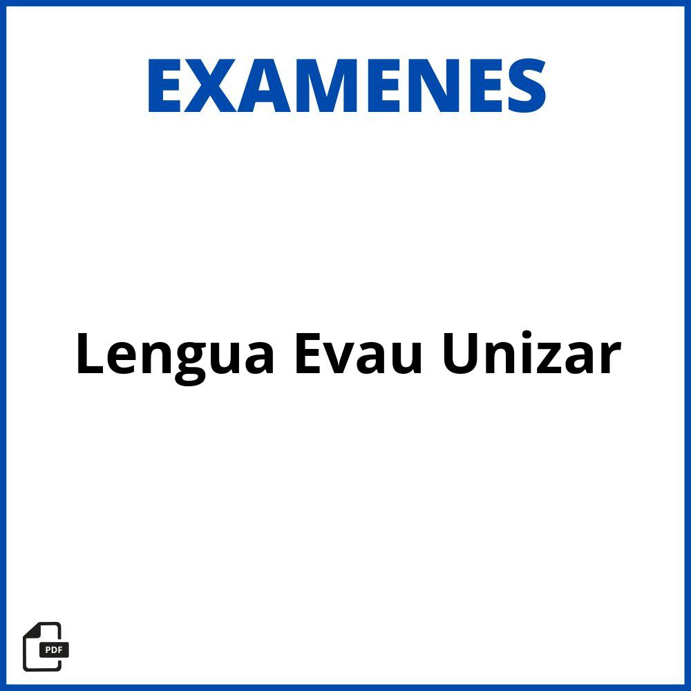 Examen Lengua Evau Unizar