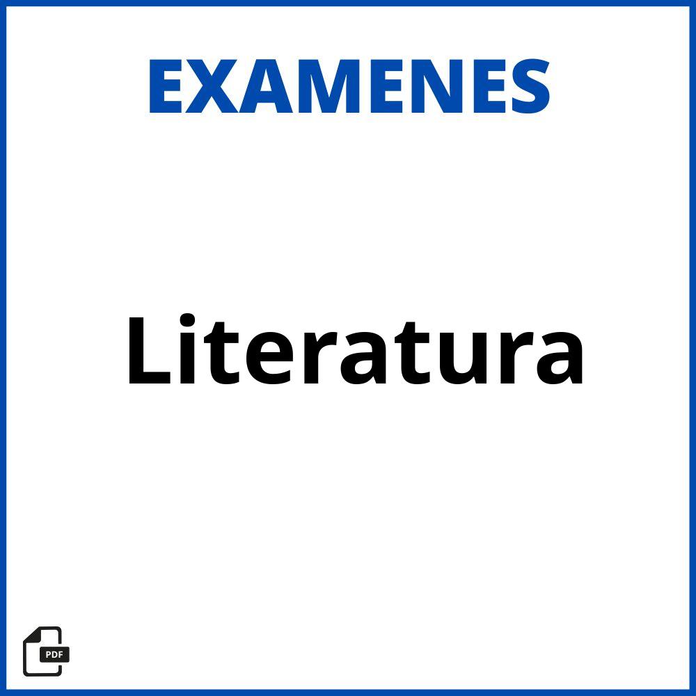 Examen De Literatura