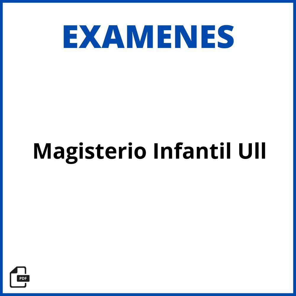 Examenes Magisterio Infantil Ull