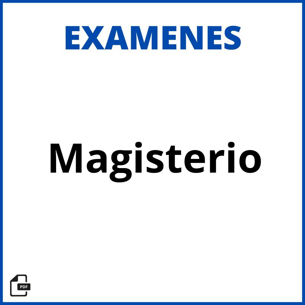 Examenes De Magisterio