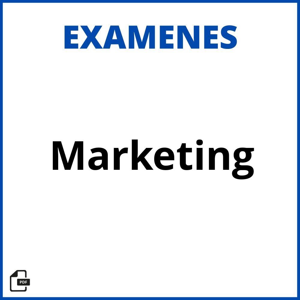 Examen De Marketing