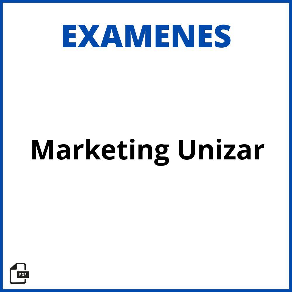 Examenes Marketing Unizar