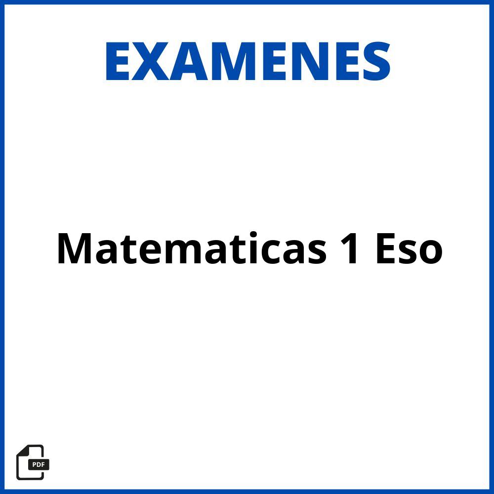 Examen De Matematicas 1 Eso