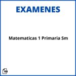 Evaluación Matemáticas 1 Primaria Sm Soluciones Resueltos