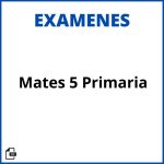 Examen Mates 5 Primaria Soluciones Resueltos