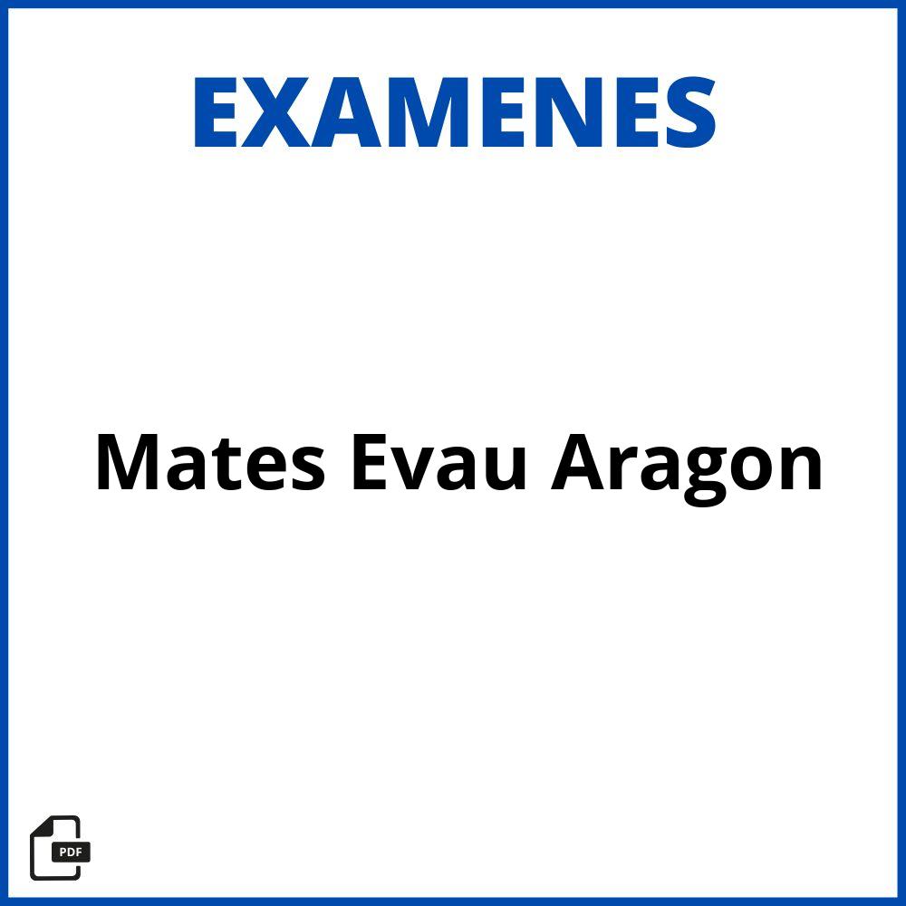 Examen Mates Evau Aragon